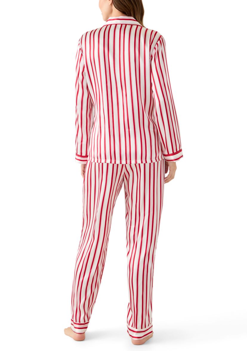 Womens Festive Satin Pajama Set