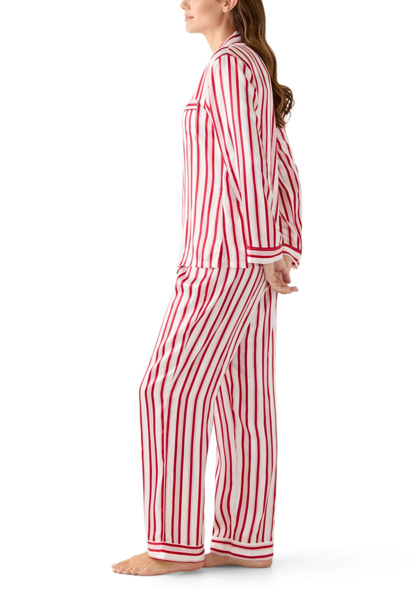 Womens Festive Satin Pajama Set