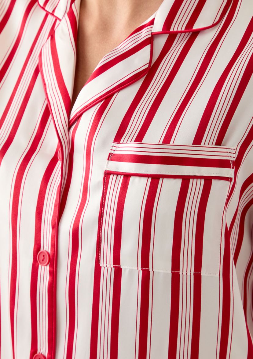 Womens Festive Satin Pajama Set