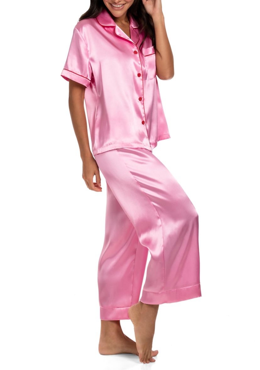 Solid Notch Pajama Set 