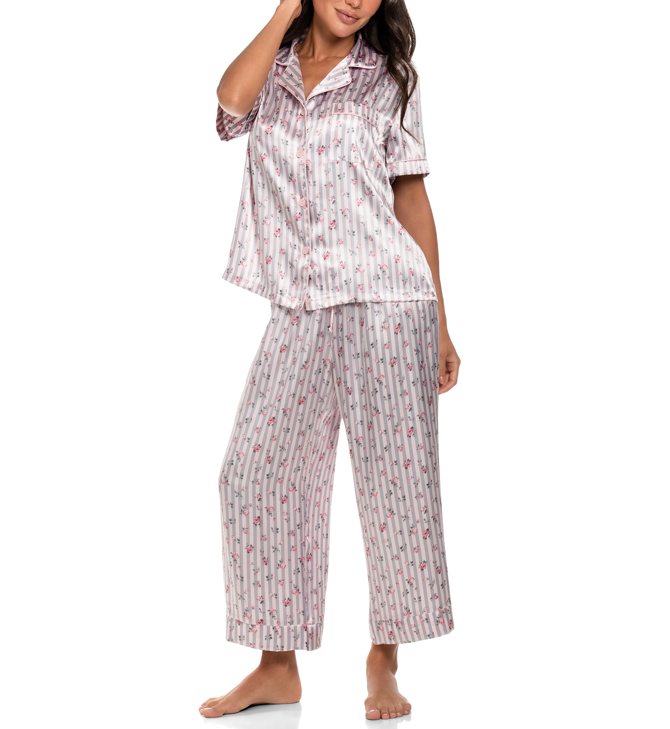 Sweet Stripe Notch Pajama Set 