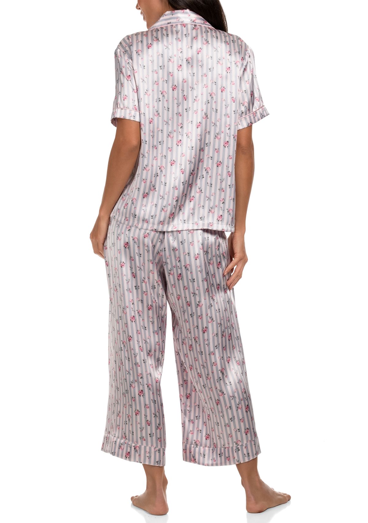 Sweet Stripe Notch Pajama Set 