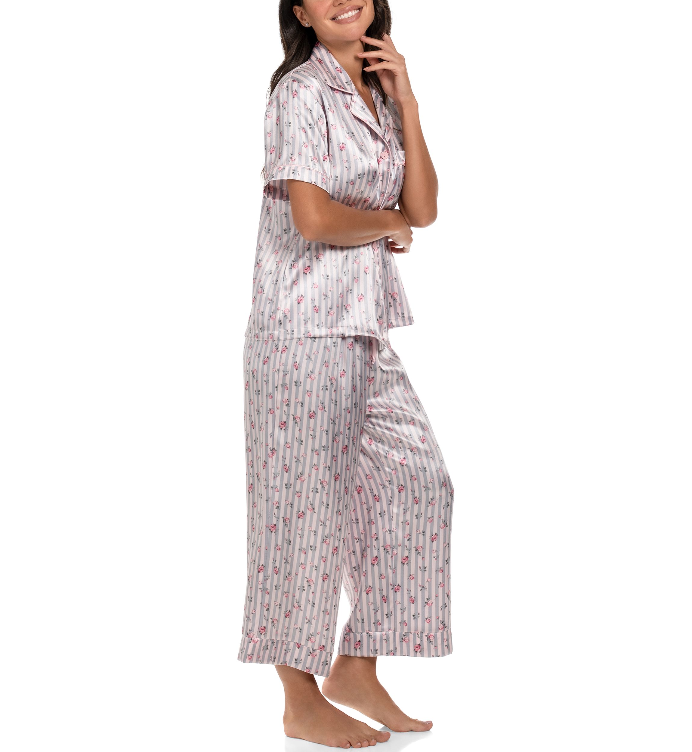 Sweet Stripe Notch Pajama Set 
