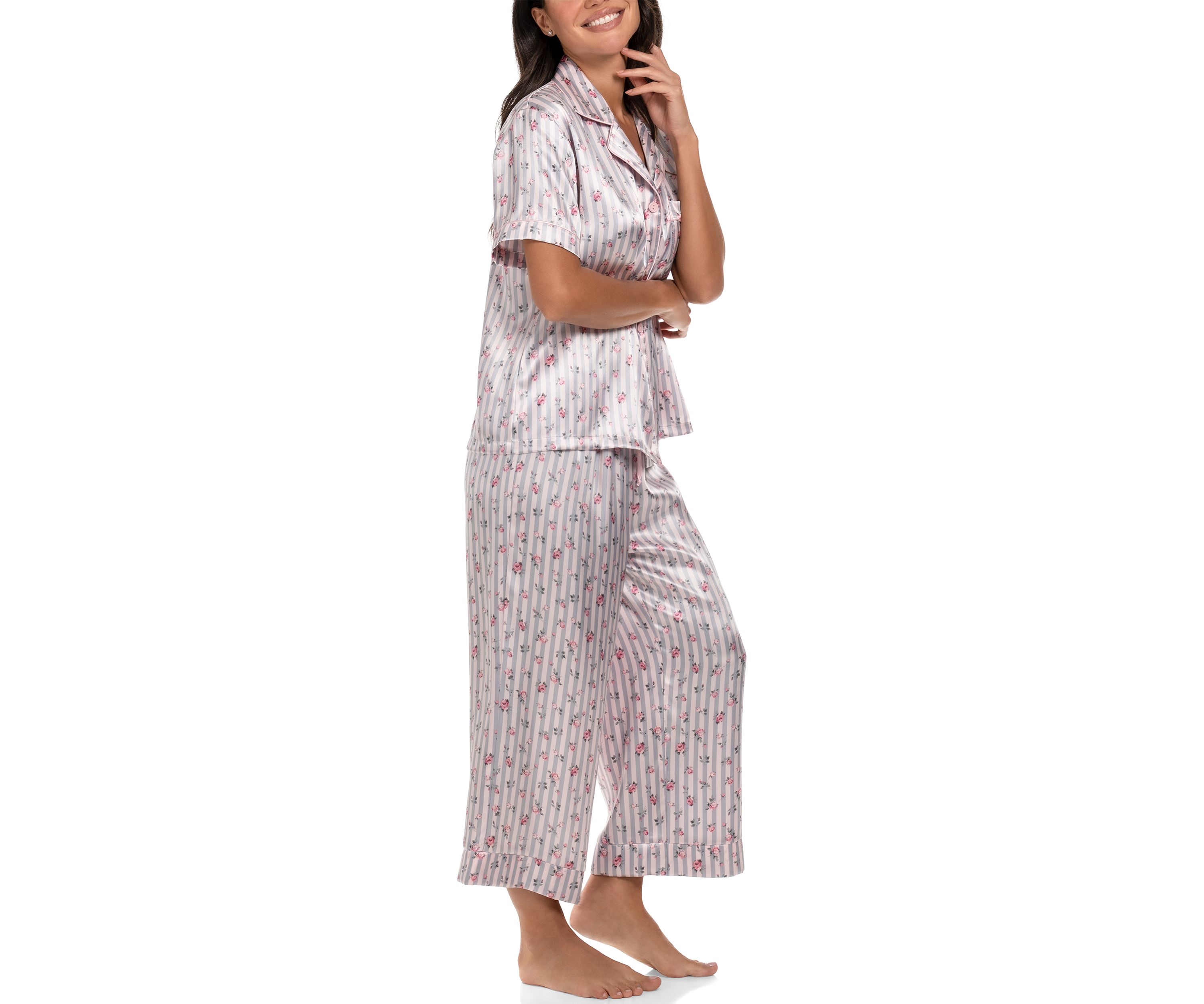 Sweet Stripe Notch Pajama Set 