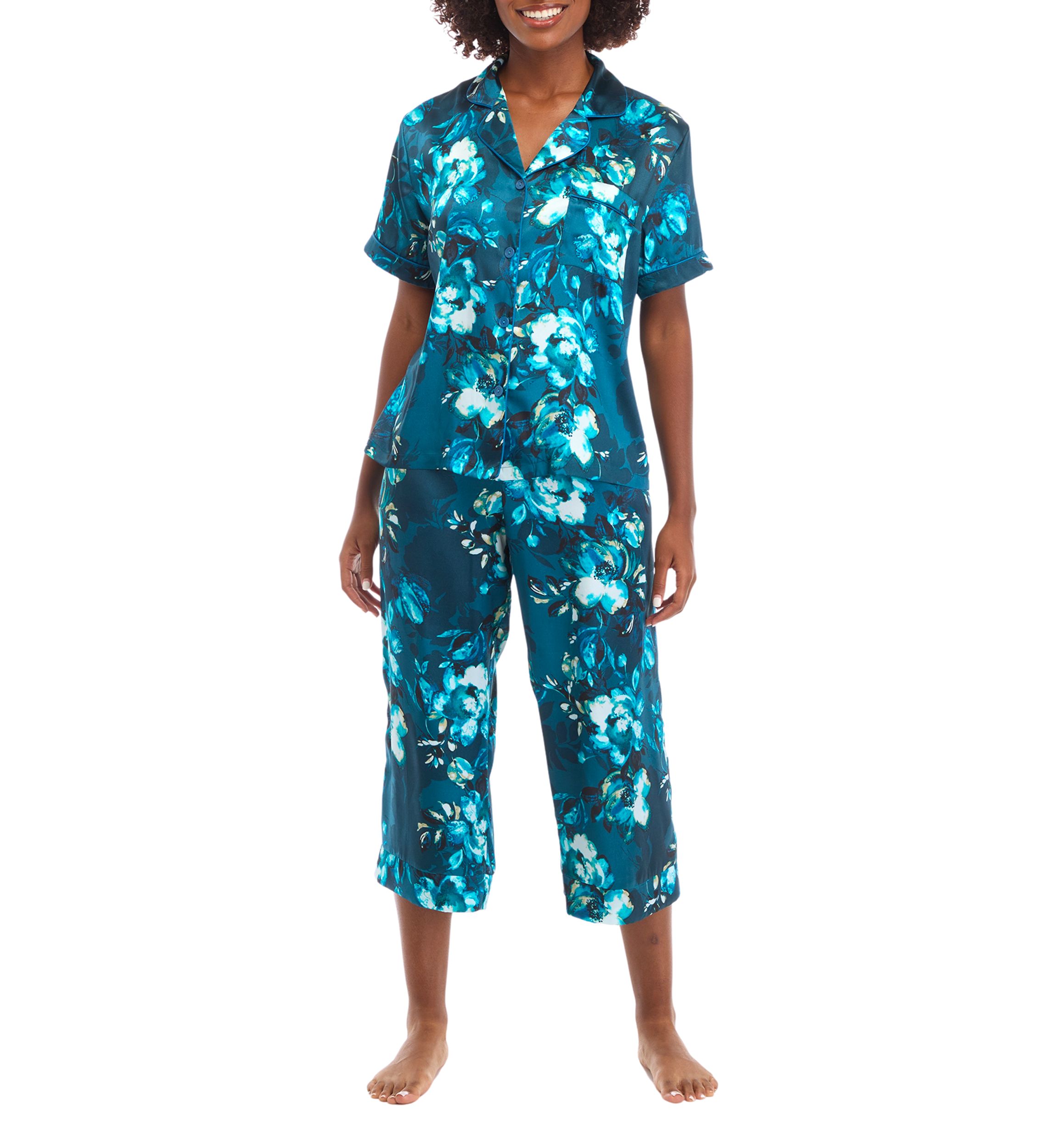 Printed Satin Pajama Set