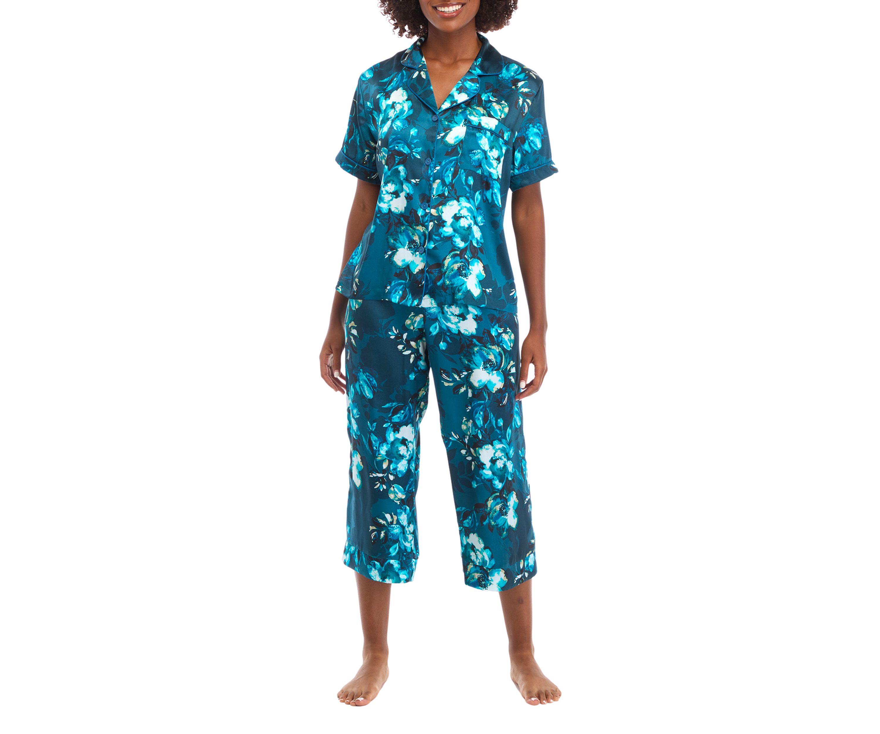 Printed Satin Pajama Set