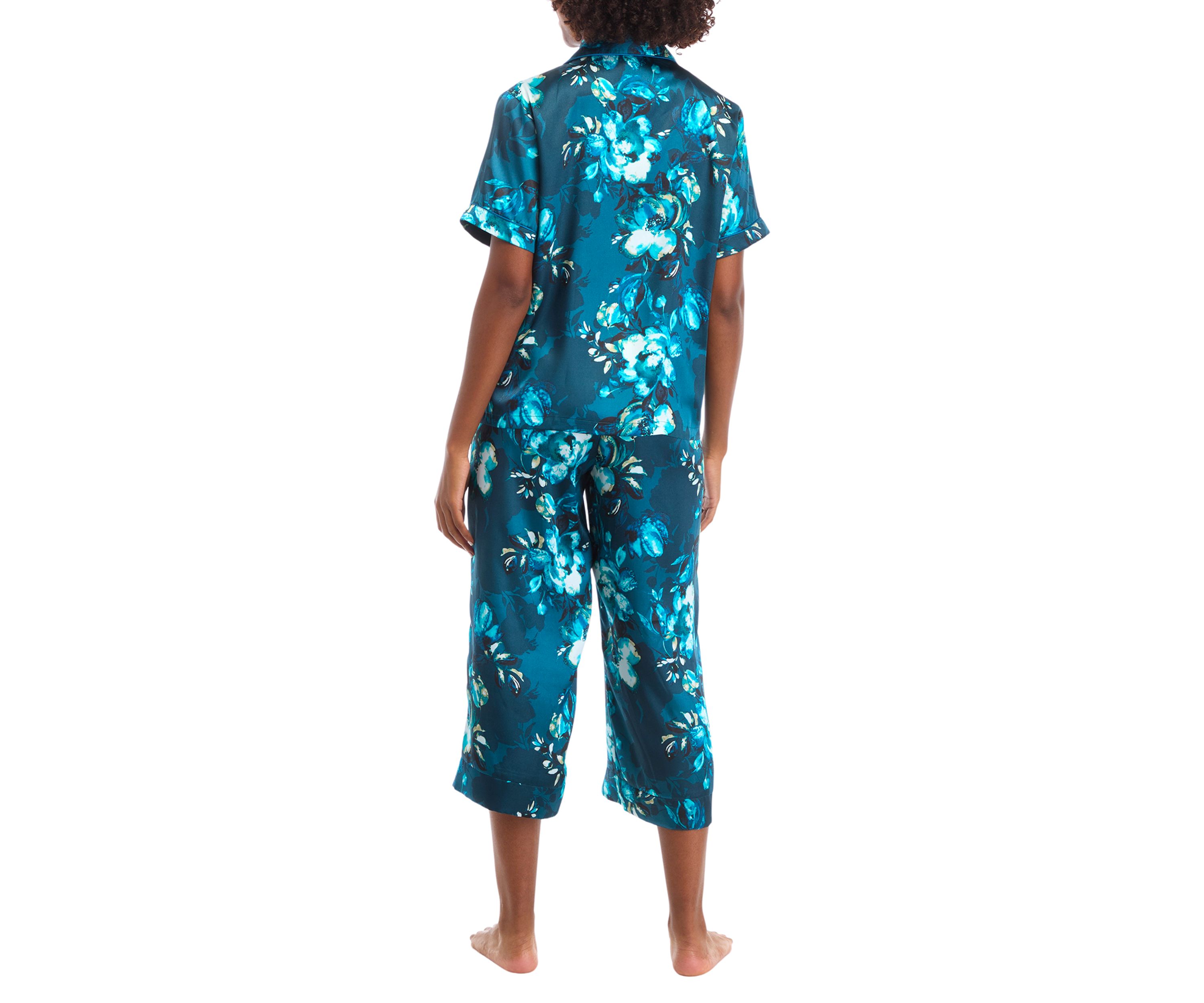 Printed Satin Pajama Set