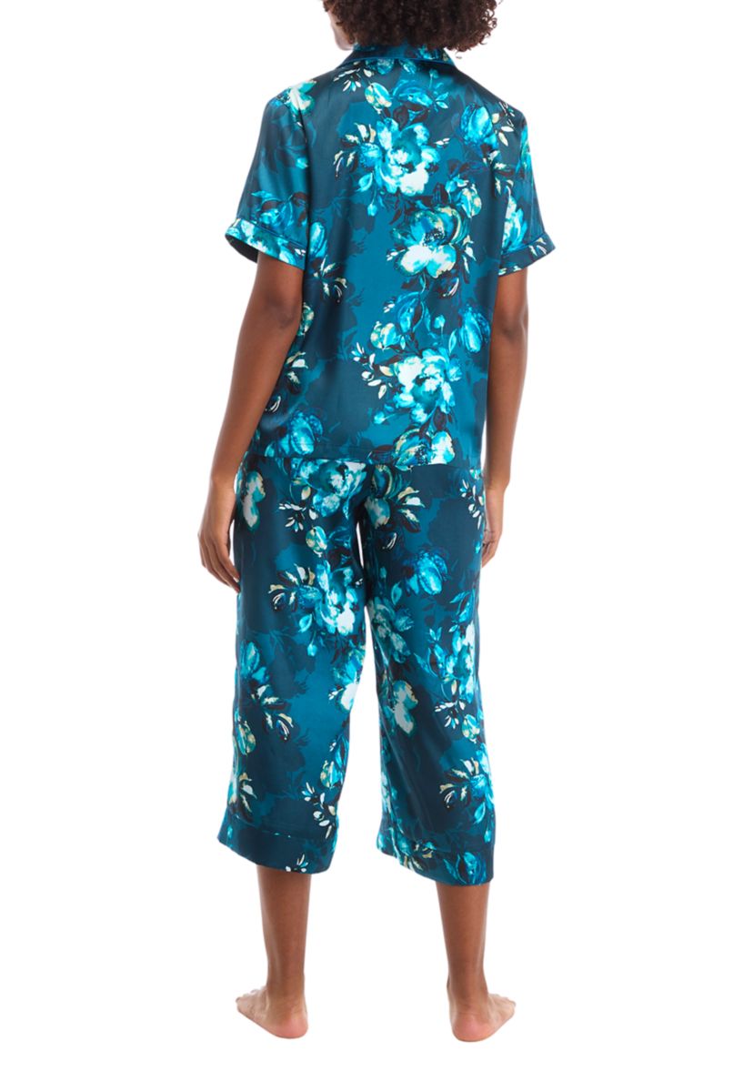 Printed Satin Pajama Set