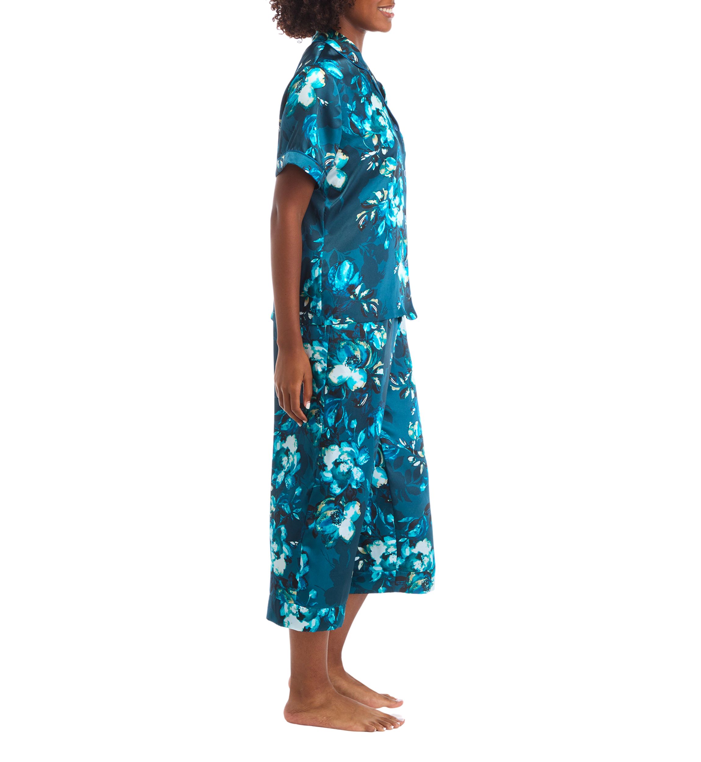 Printed Satin Pajama Set