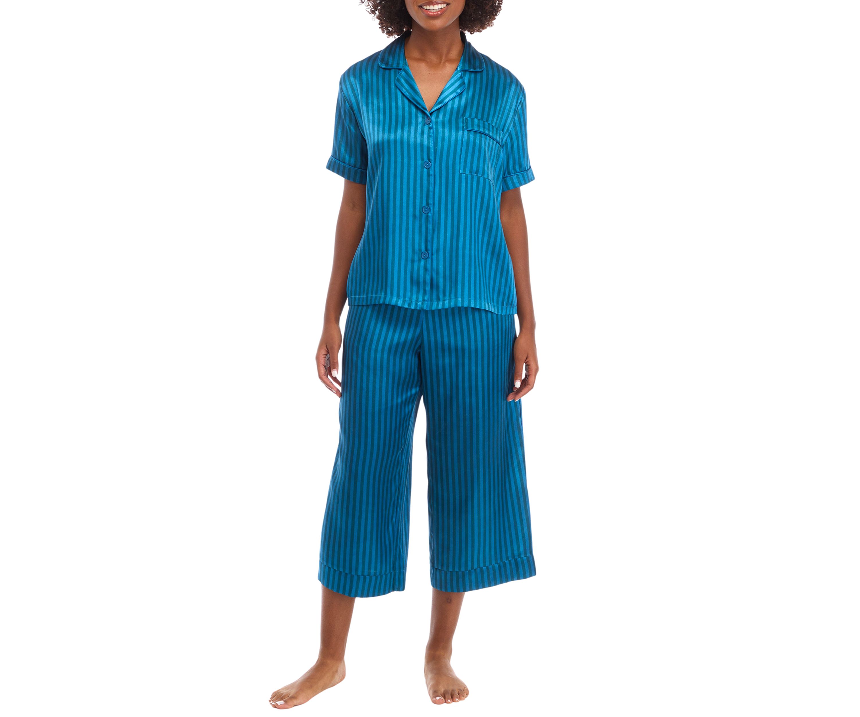 Stripe Satin Pajama Set