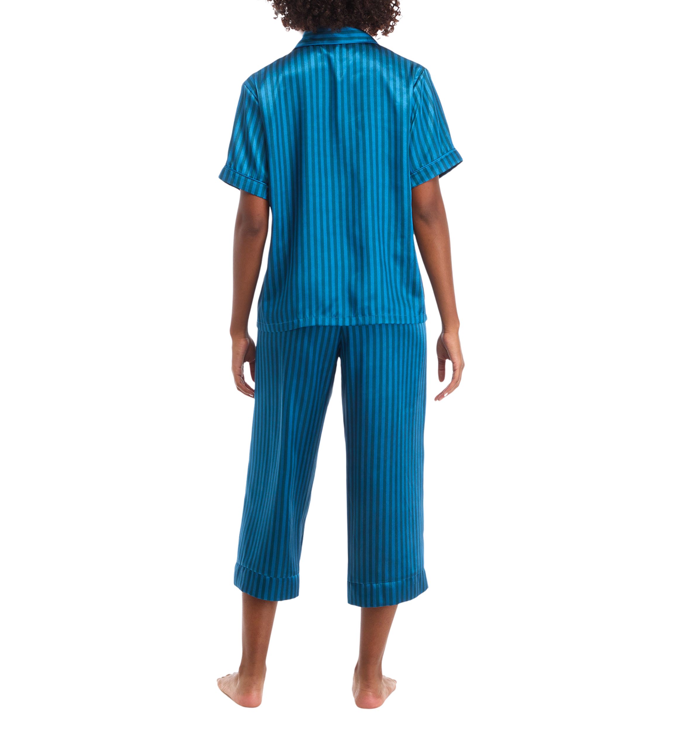 Stripe Satin Pajama Set