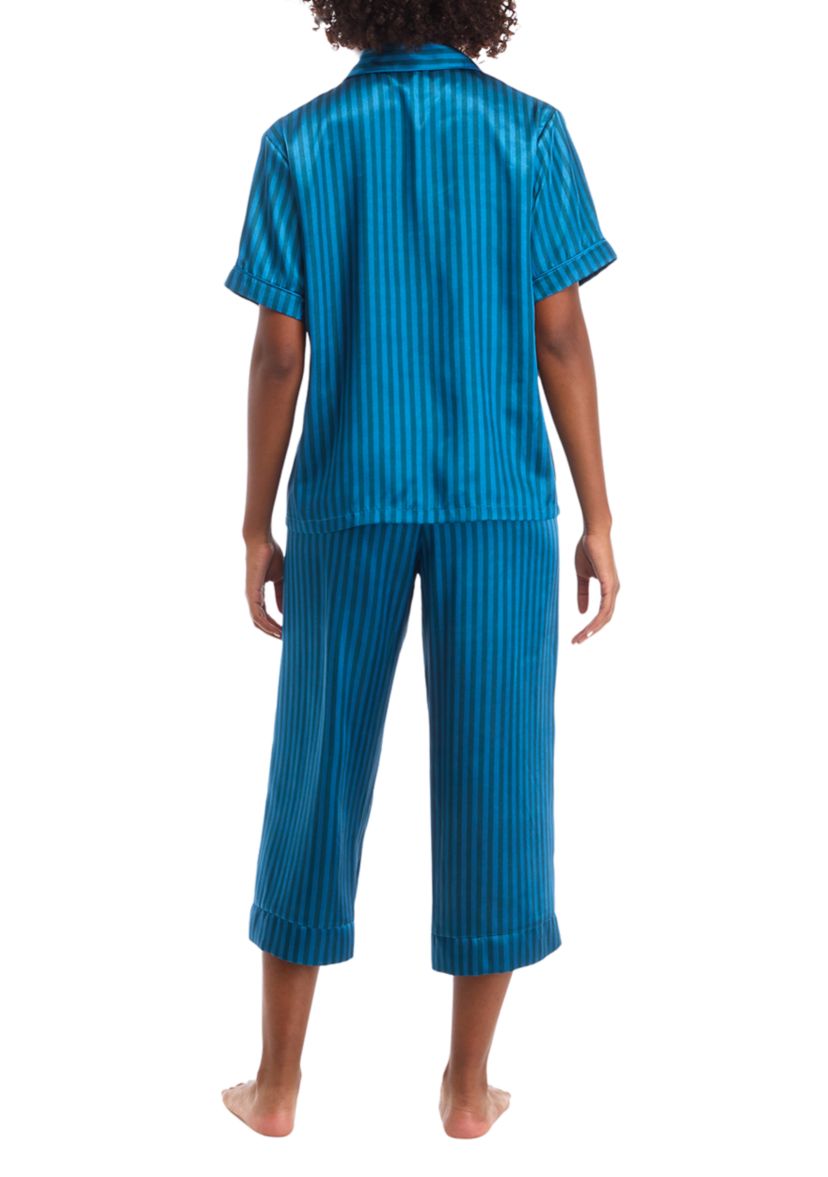Stripe Satin Pajama Set