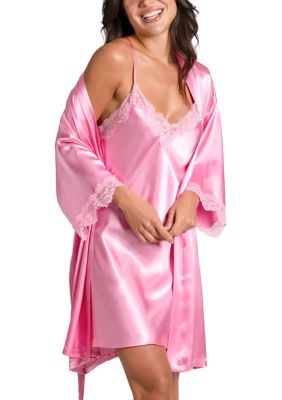 Satin Chemise with Lace