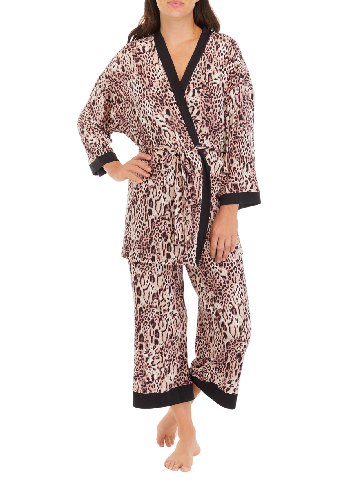Printed Scoop Neck Printed Top and Pants Pajama Set