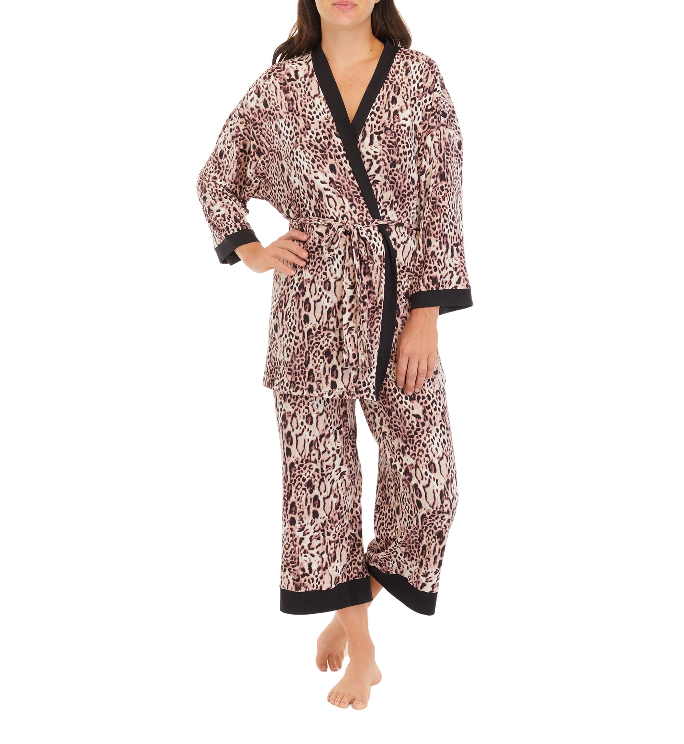 Printed Scoop Neck Printed Top and Pants Pajama Set