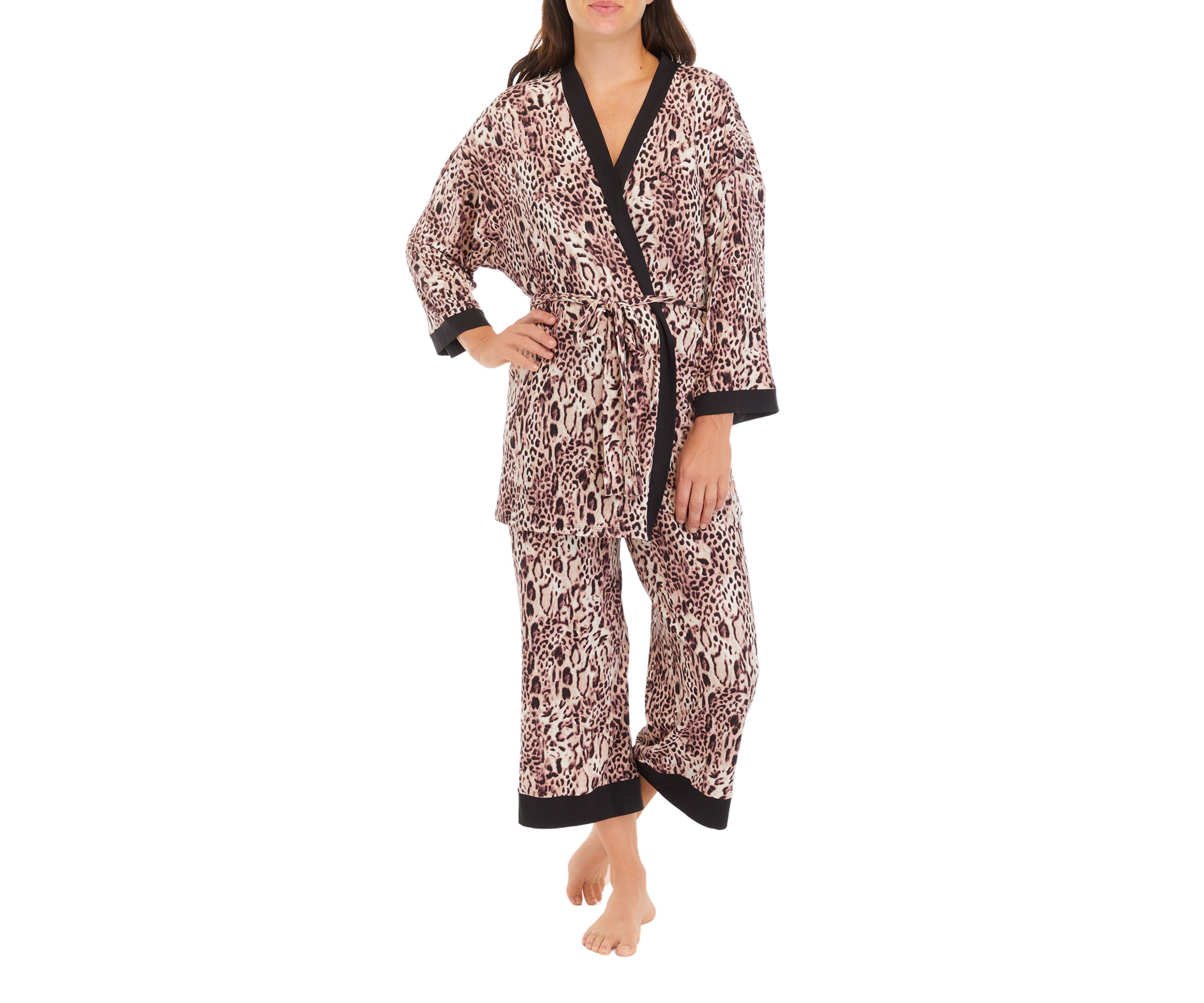 Printed Scoop Neck Printed Top and Pants Pajama Set