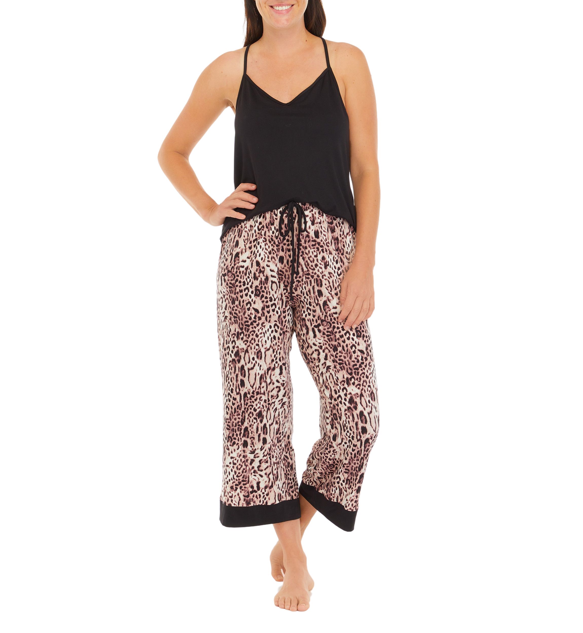 Printed Scoop Neck Printed Top and Pants Pajama Set