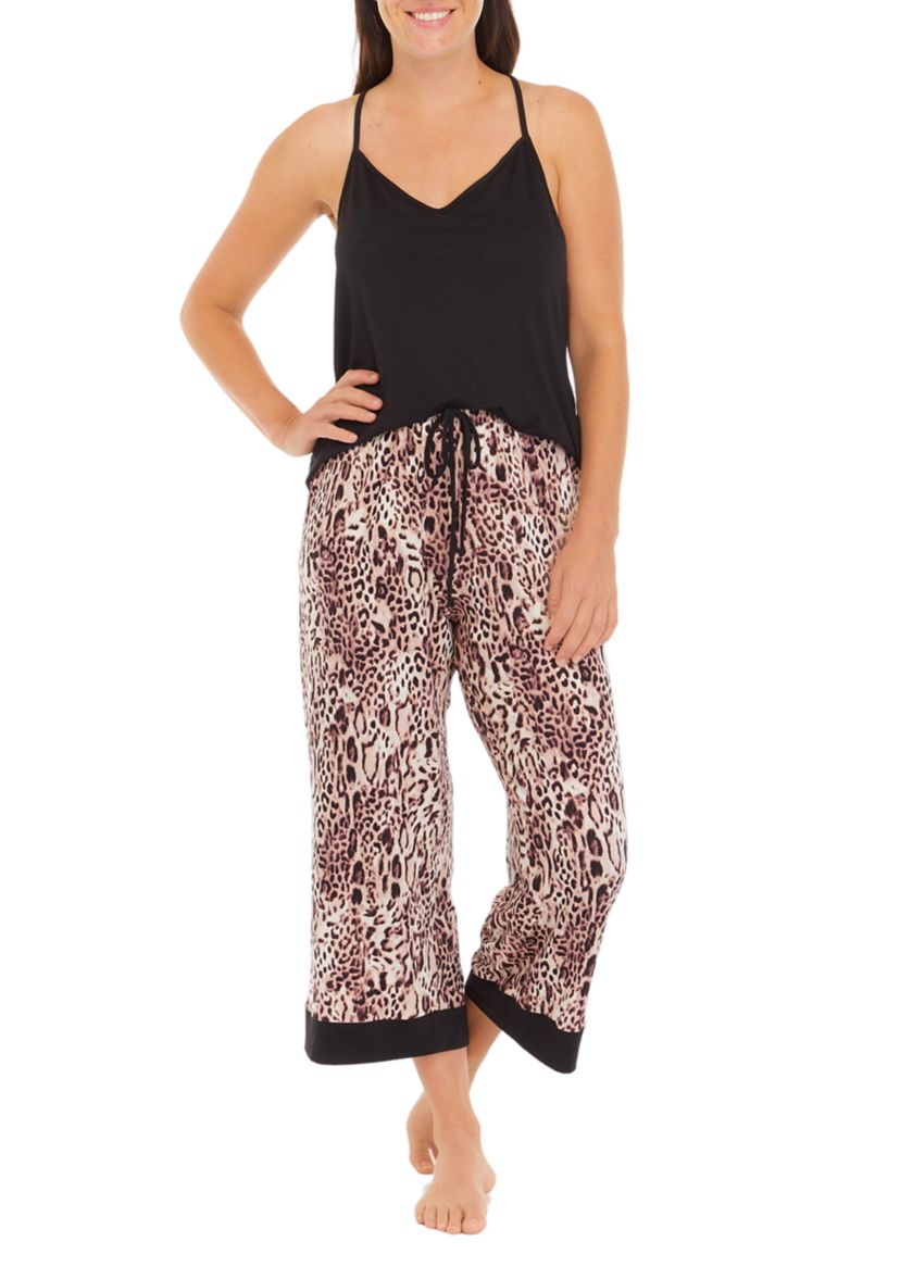 Printed Scoop Neck Printed Top and Pants Pajama Set