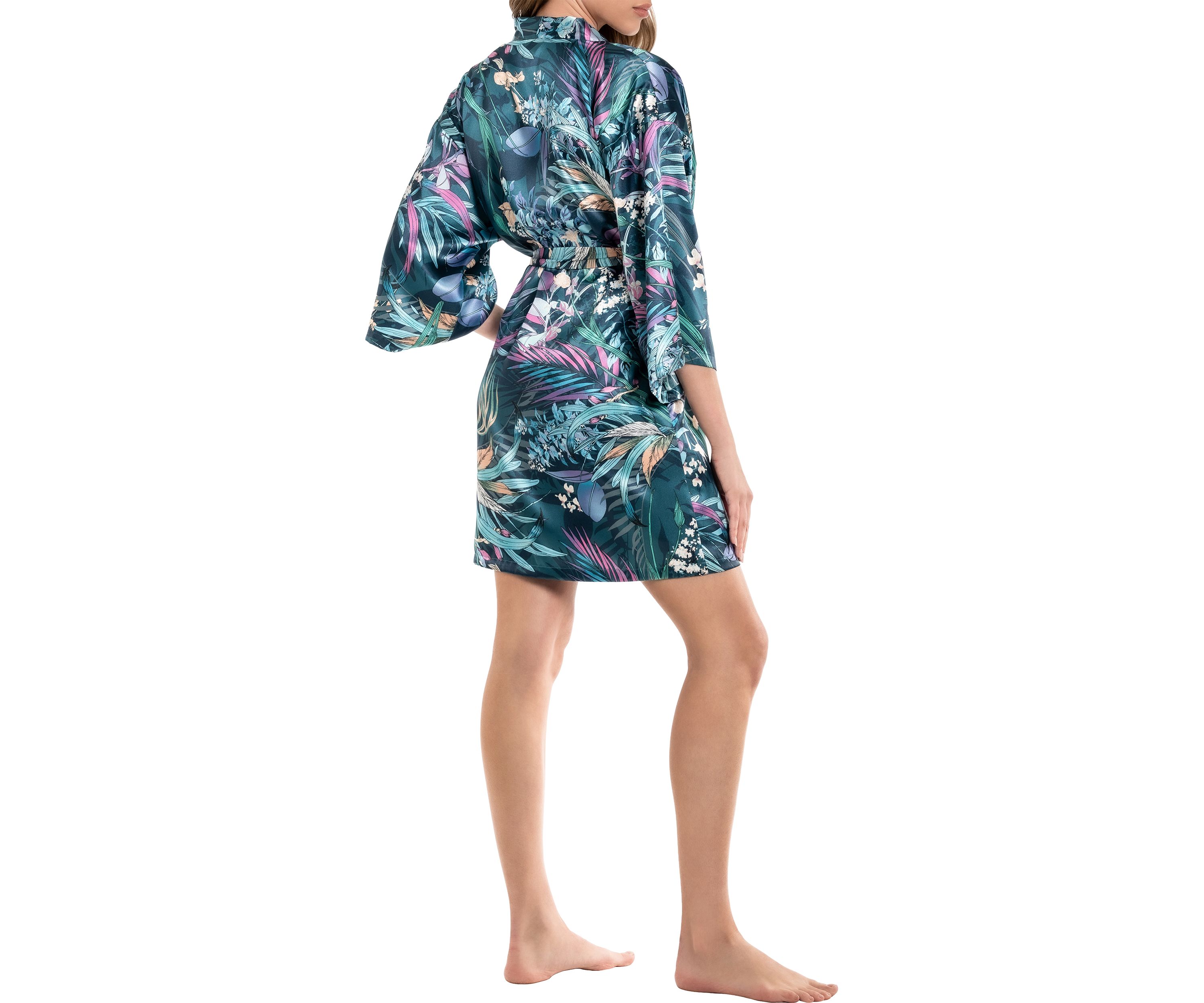 Womens Hollyn Satin Wrapper Robe