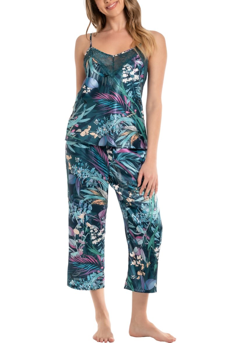 Womens Hollyn Satin 2 Piece Pajama Set