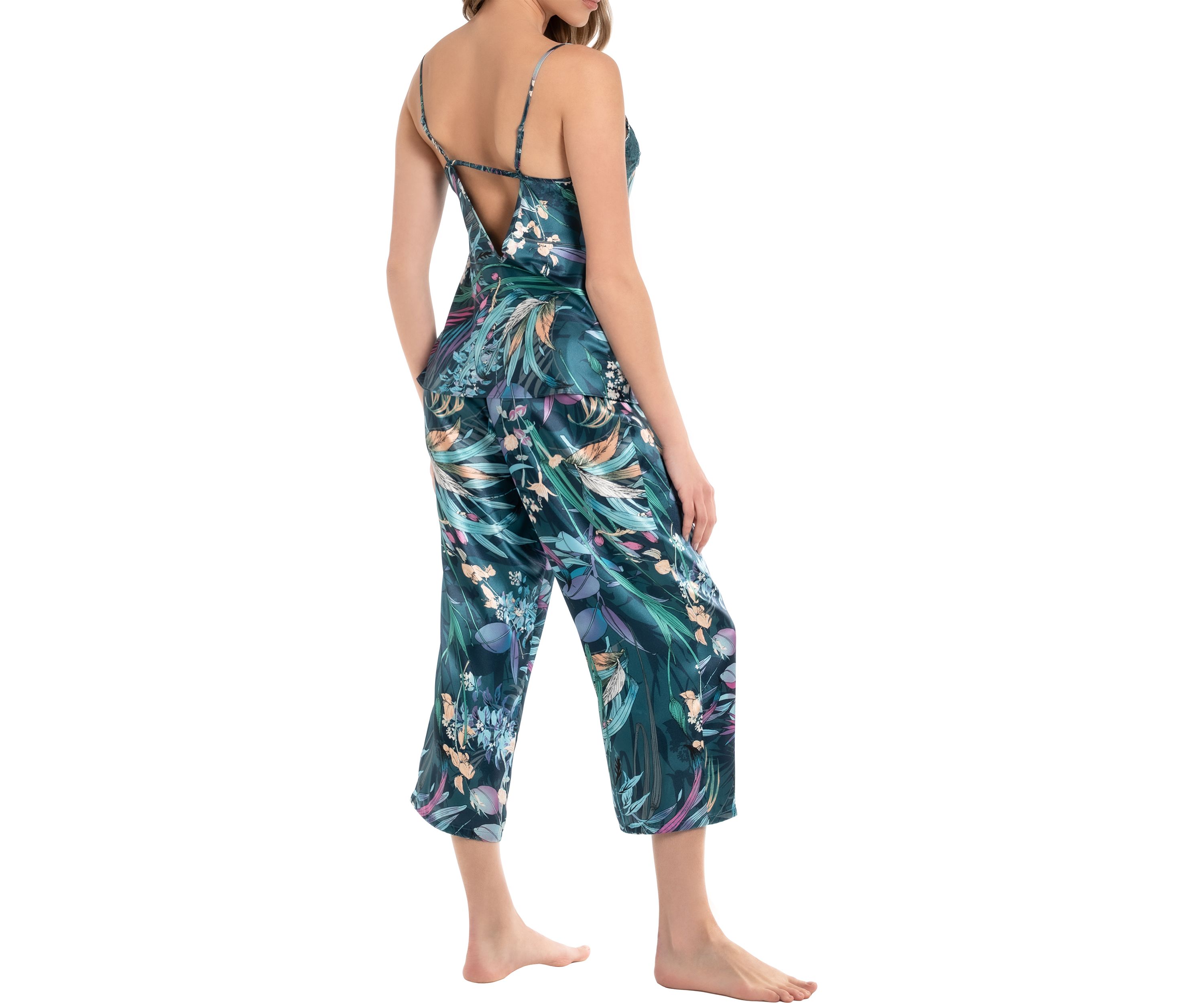 Womens Hollyn Satin 2 Piece Pajama Set