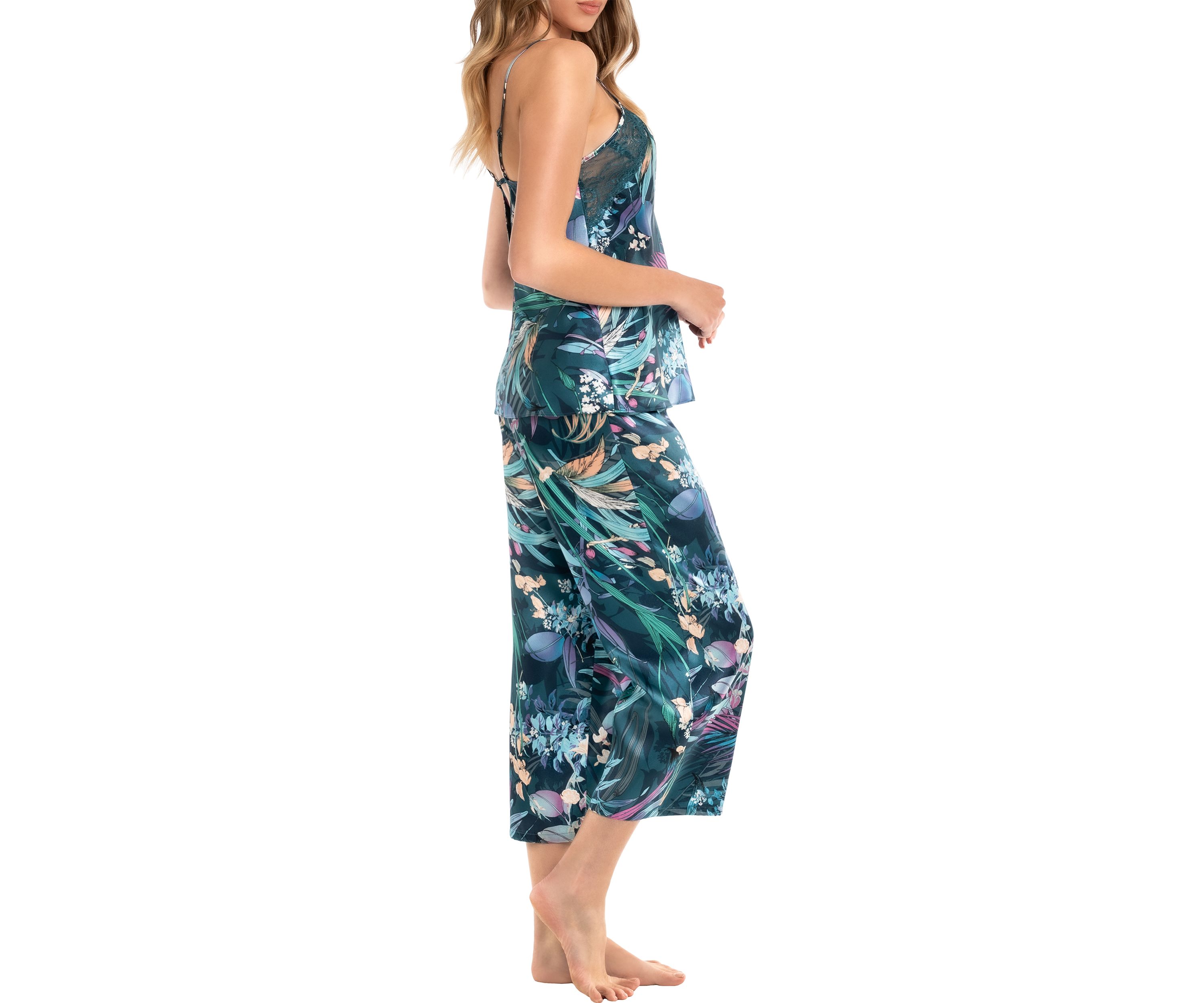 Womens Hollyn Satin 2 Piece Pajama Set