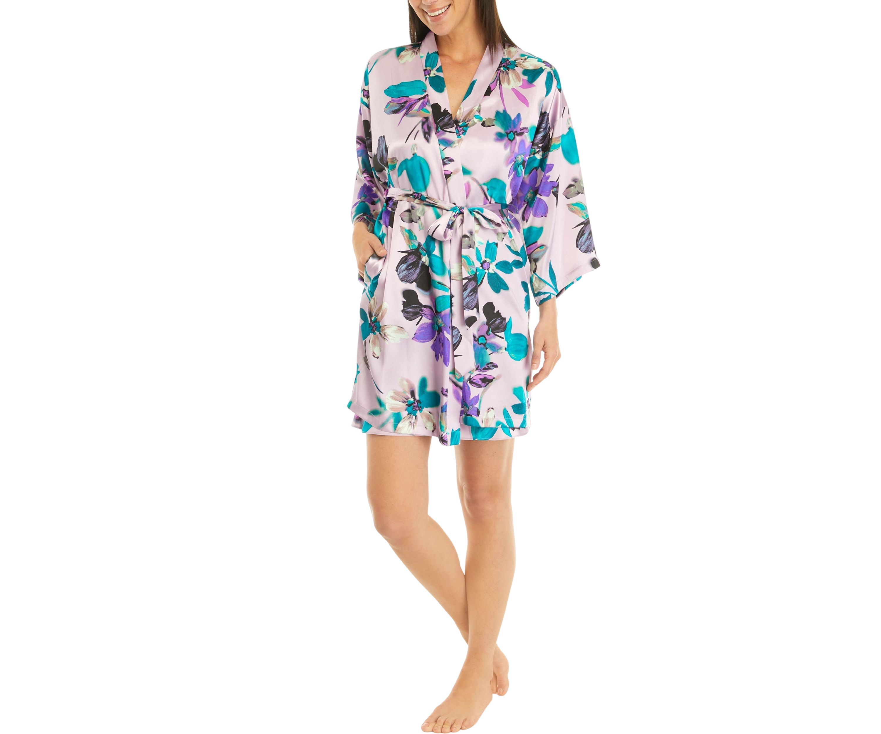 Satin Printed Wrap Robe