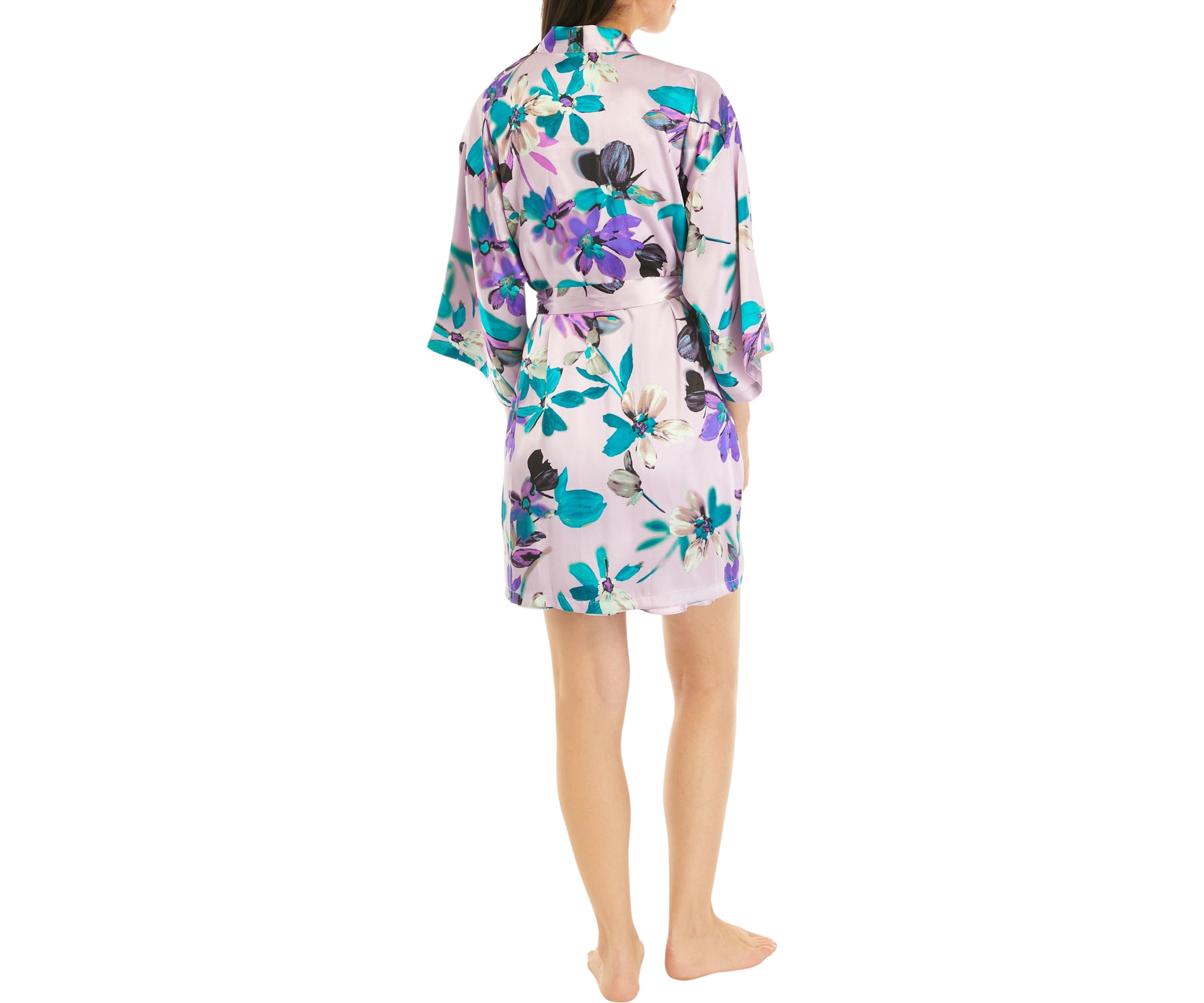 Satin Printed Wrap Robe