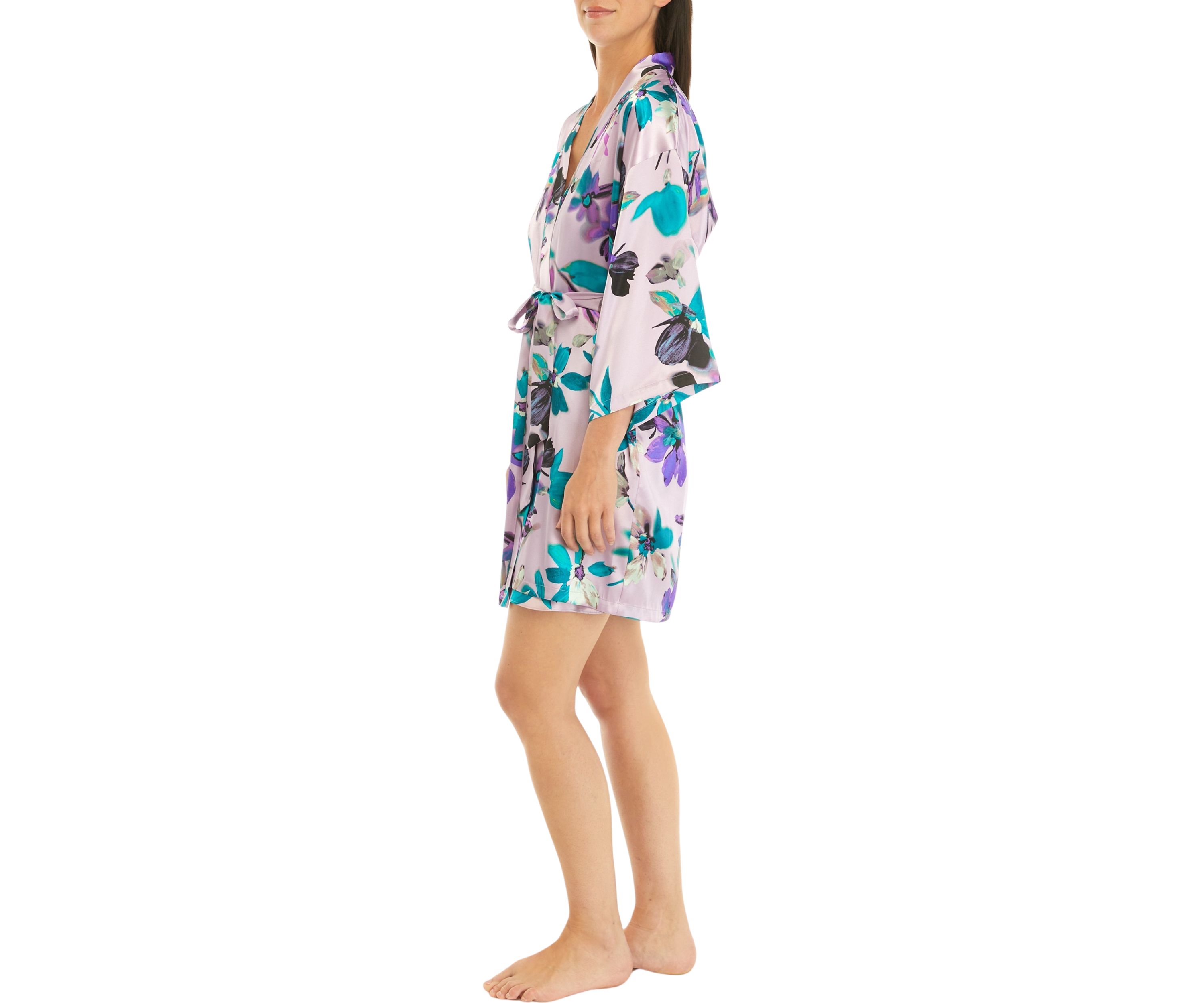 Satin Printed Wrap Robe
