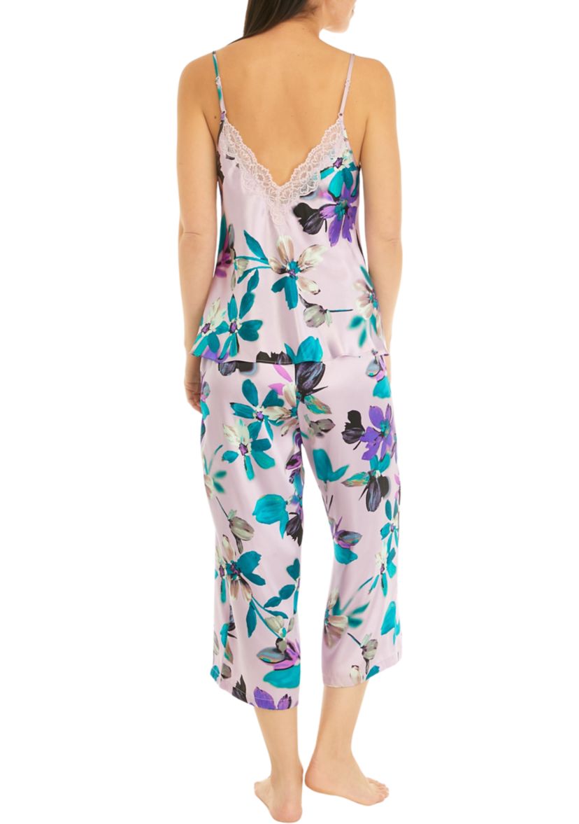 Printed Two Piece Satin Pajama Set