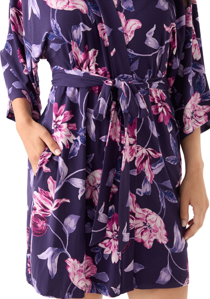 Womens Jazlynn Knit Wrapper Robe