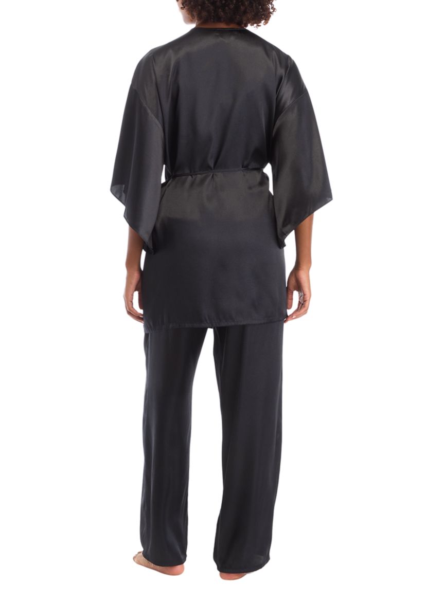 3-Piece Satin Pajama Set 