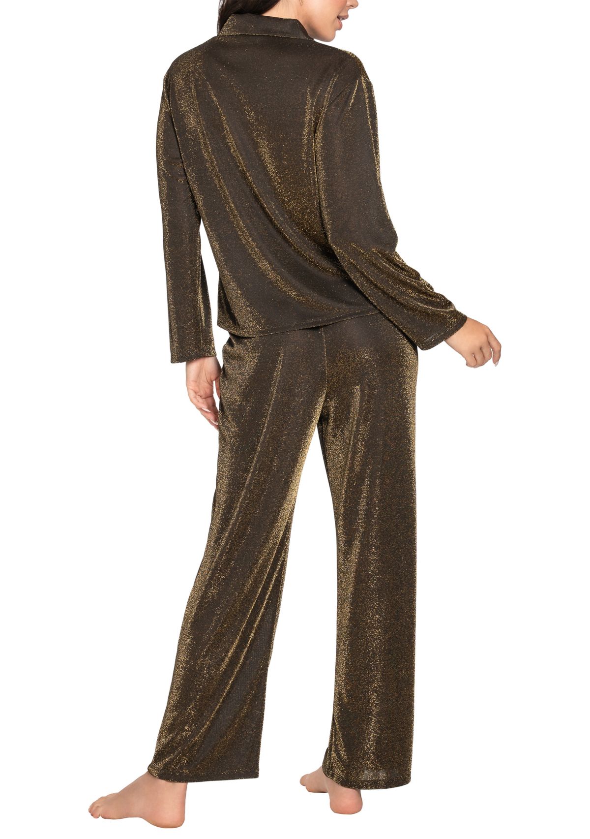   Metallic Lurex Knit Pajama Set 