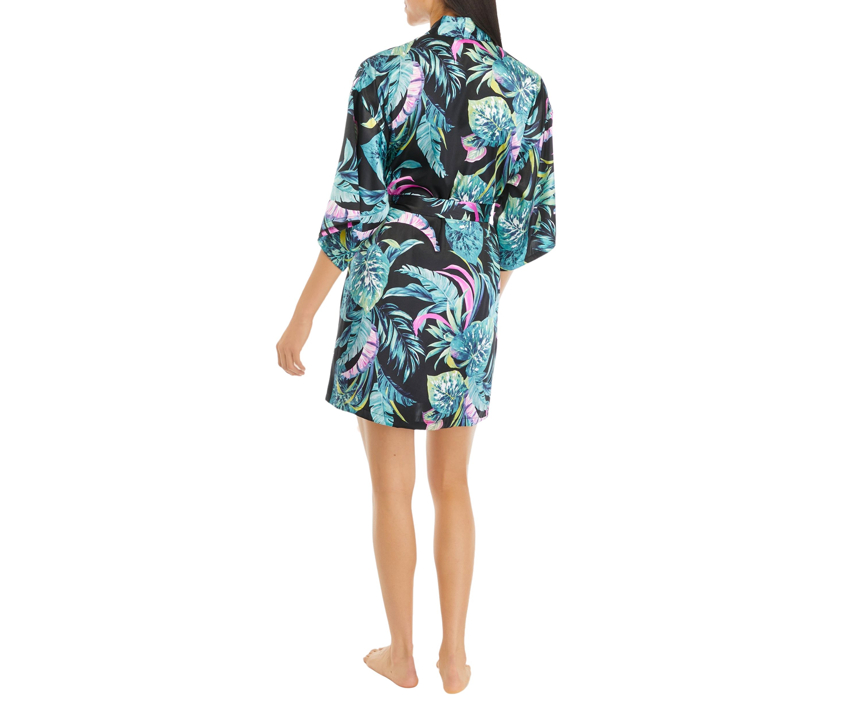 Satin Printed Wrap Robe