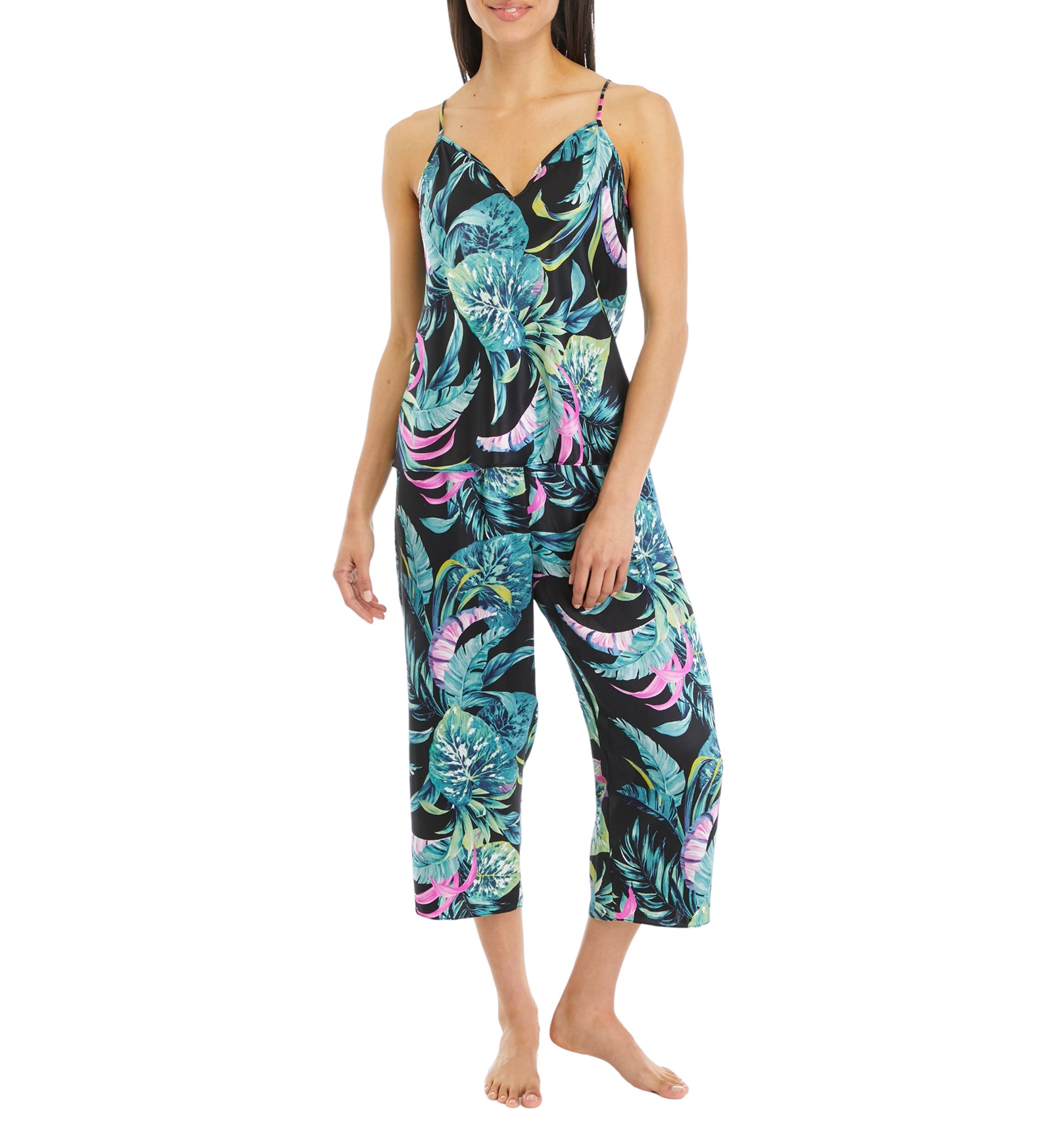 Satin Printed Top and Pants Pajama Set