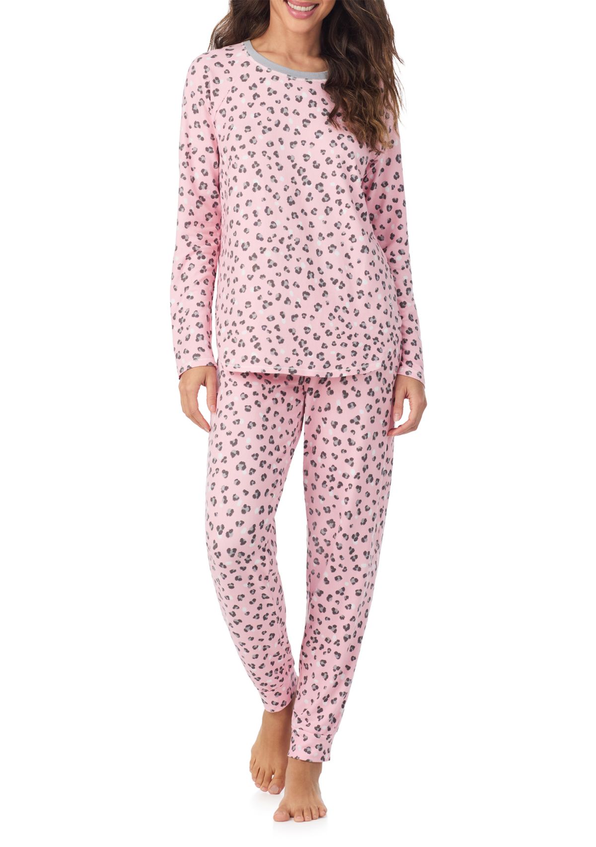 Crew Neck Top and Joggers Pajama Set