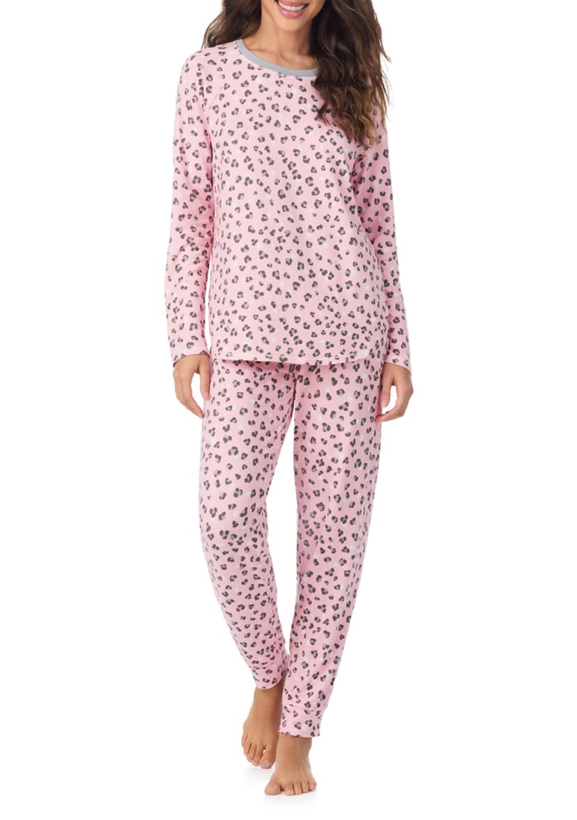 Crew Neck Top and Joggers Pajama Set