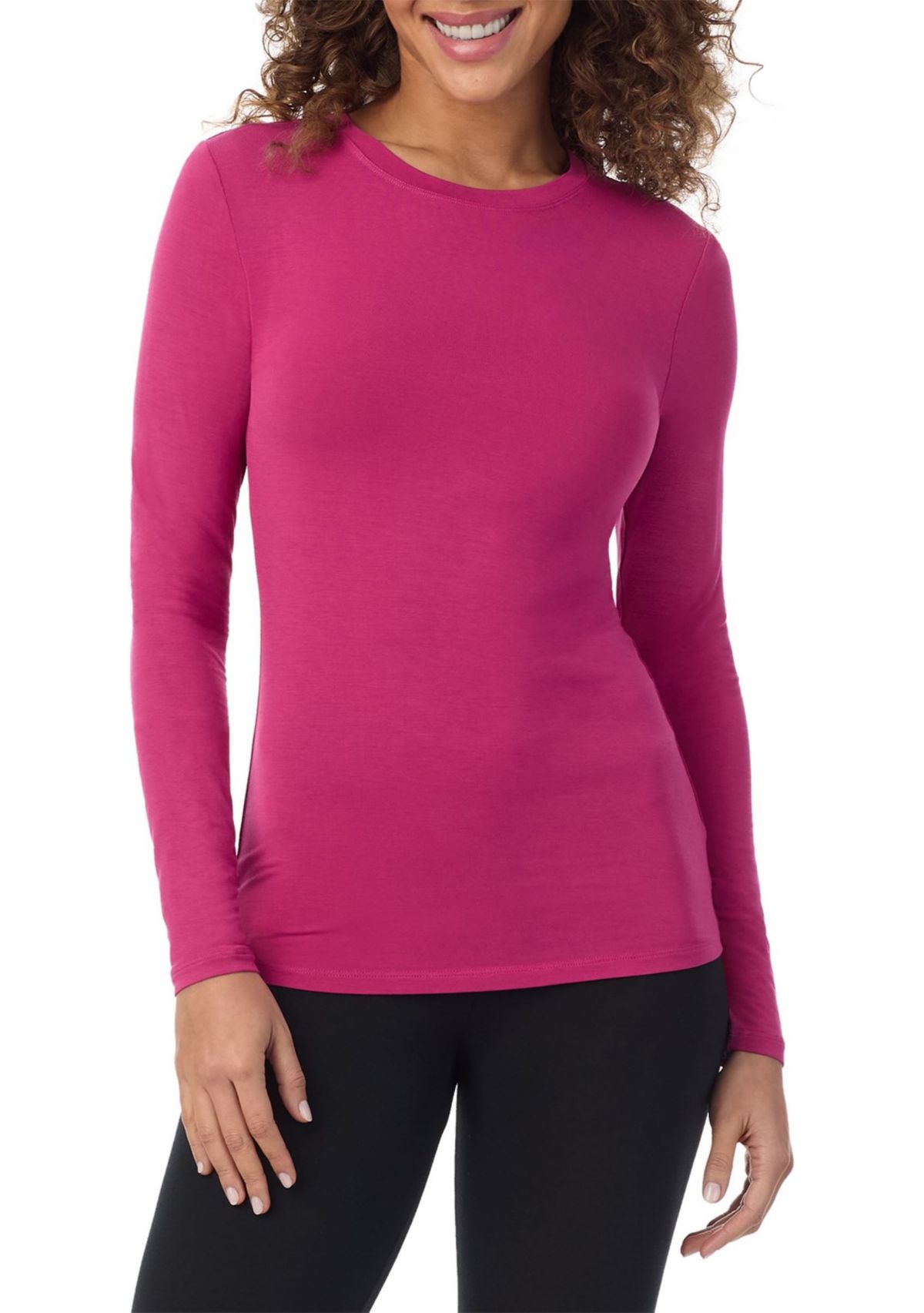 Softwear with Stretch Long Sleeve Crew Neck Top