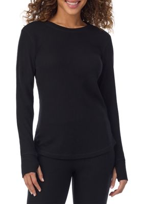 Cuddl Duds Women's Cozy Stretch Thermal Long Sleeve Crew Neck Top