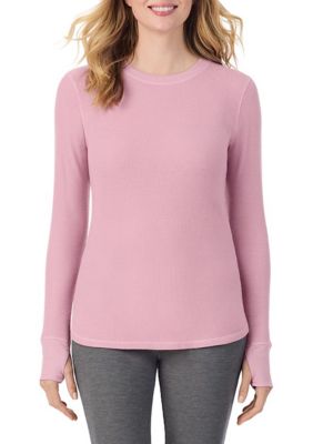Cuddl Duds Women's Cozy Stretch Thermal Long Sleeve Crew Neck Top