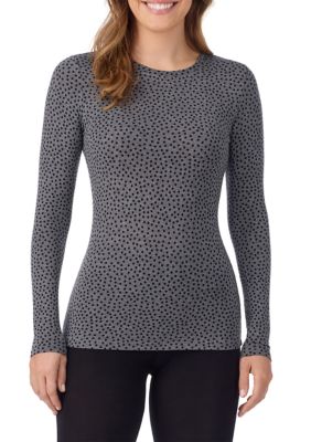 Cuddl Duds Women's Softwear With Stretch Long Sleeve Crew Neck Top, XL