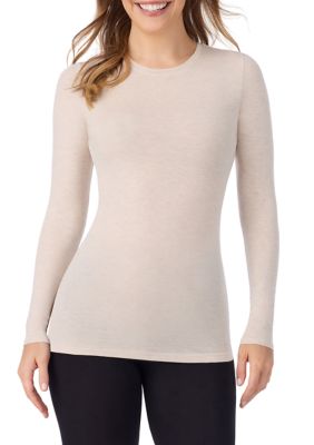 Cuddl Duds Women's Softwear With Stretch Long Sleeve Crew Neck Top, XL