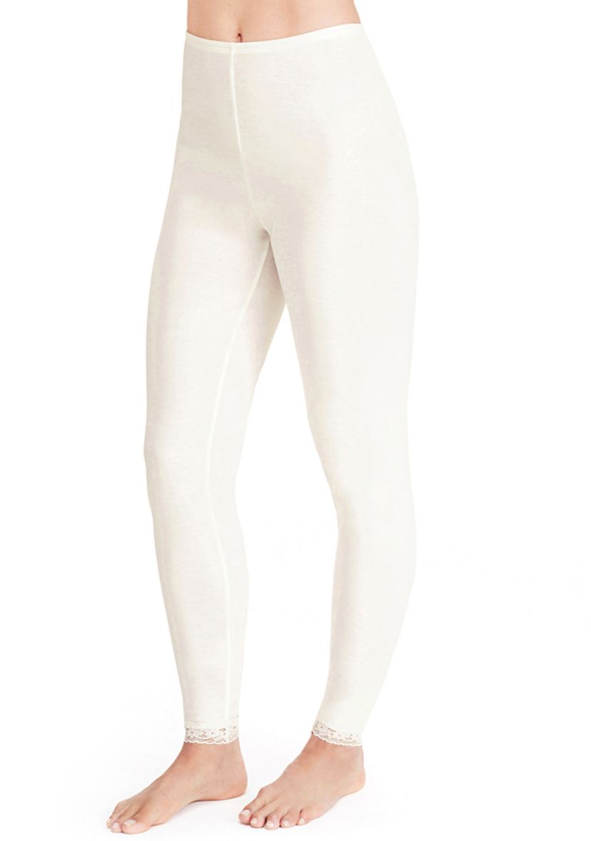 Womens Softwear Lace Edge Sleep Leggings