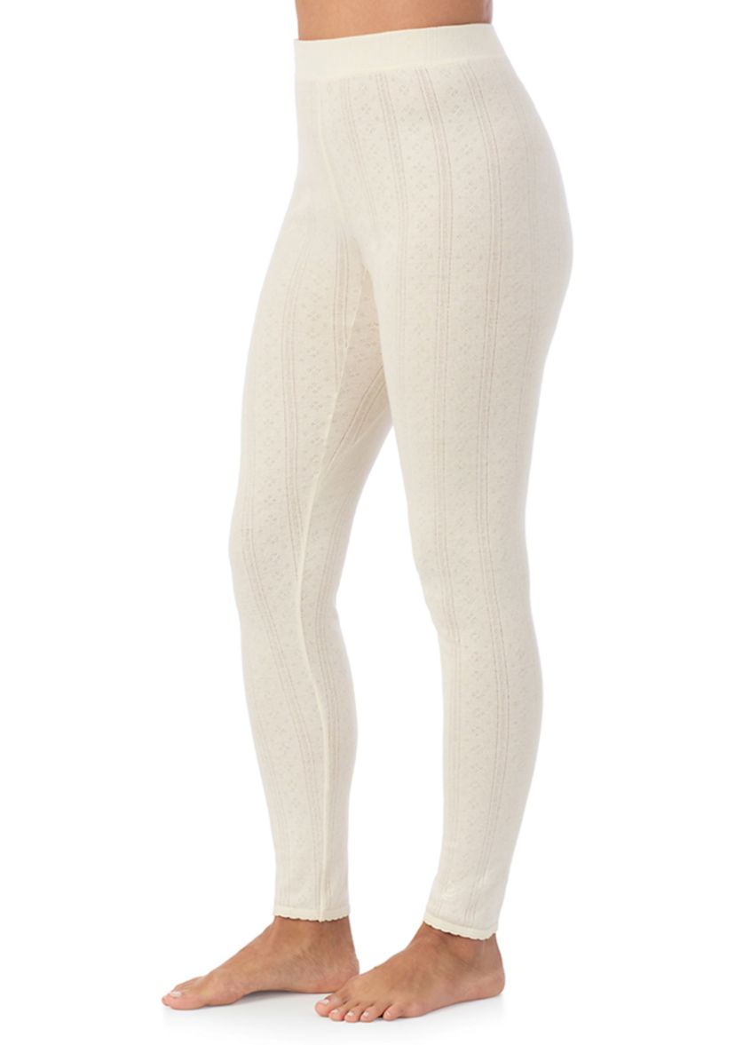 Womens Cotton Pointelle Leggings
