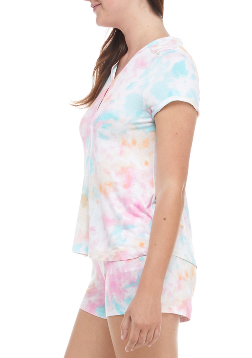 	  Short Sleeve Boxer Pajama Set 