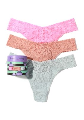 Kalon Women 6 Pack Seamless Nylon Spandex Thong Panties 