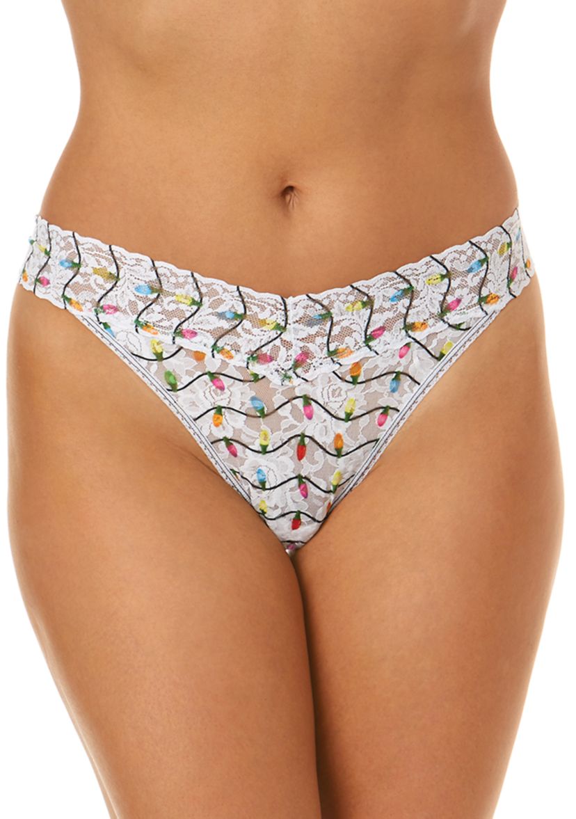 Signature Lace Twinkle Print Thong