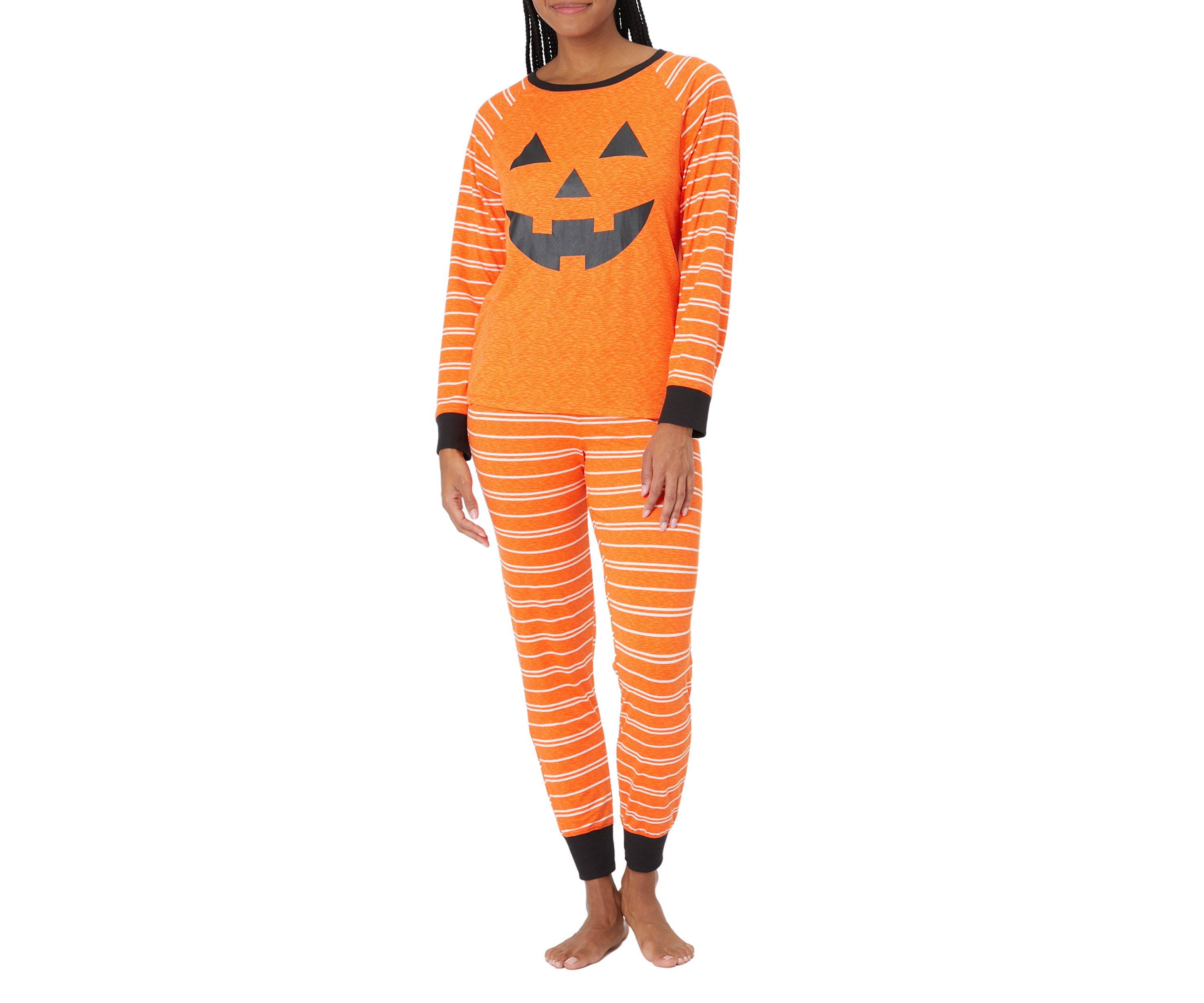 Pumpkin Stripe Pajama Set - Mom