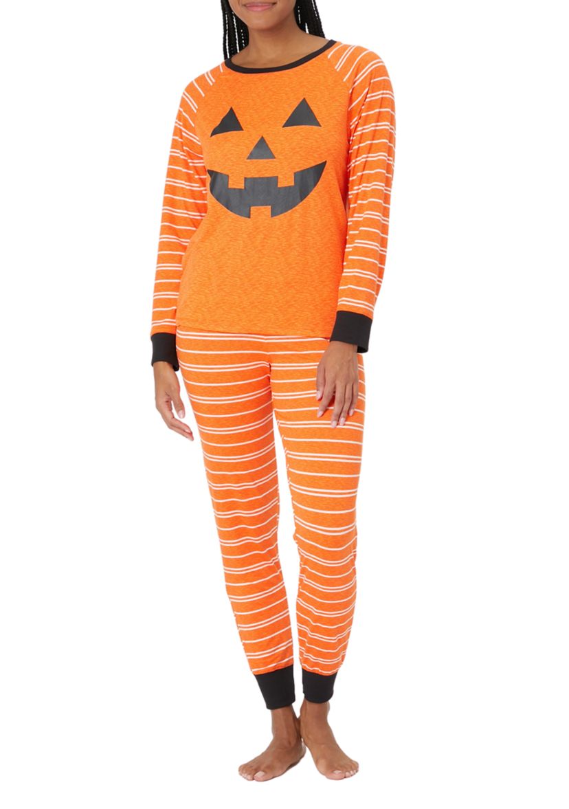Pumpkin Stripe Pajama Set - Mom