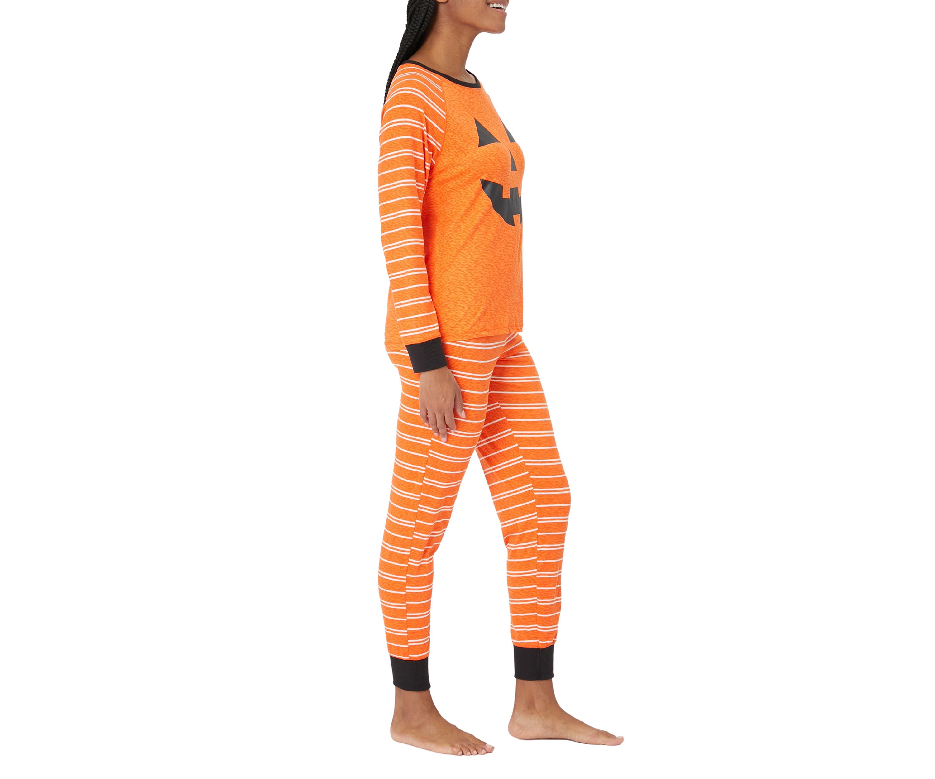 Pumpkin Stripe Pajama Set - Mom